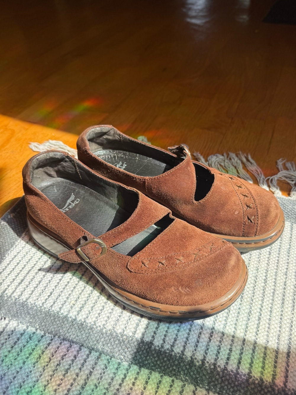 Dansko Brown Suede Mary Jane Shoes